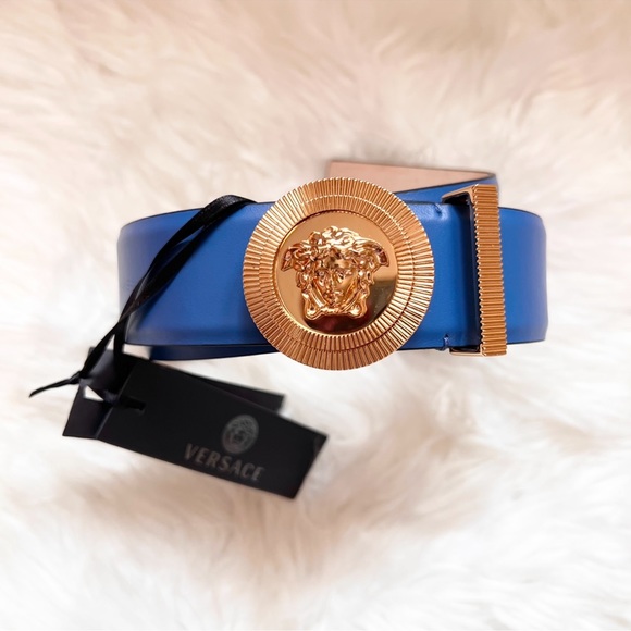 Versace Other - New! VERSACE Medusa Logo Leather Belt 85/34